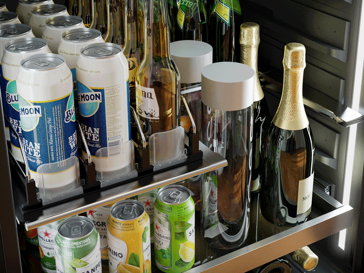 Zephyr Presrv Pro Beverage Cooler 24in Under Cabinet SSGlass Reverse Door 1 Zone