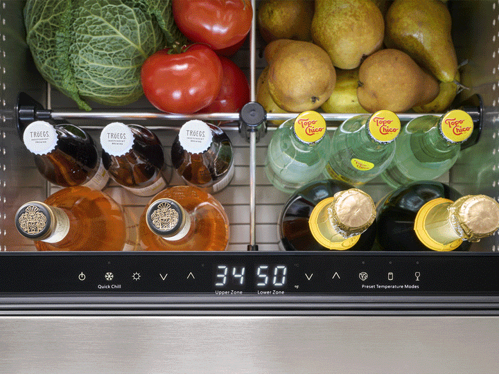 Zephyr Presrv Refrigerator Drawers 24" Compact Outdoor Dual Zone