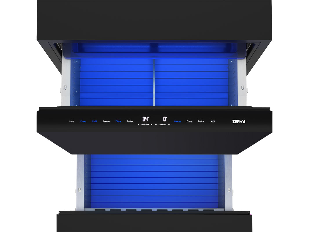 Zephyr Presrv Refrigerator Freezer Drawers 24"