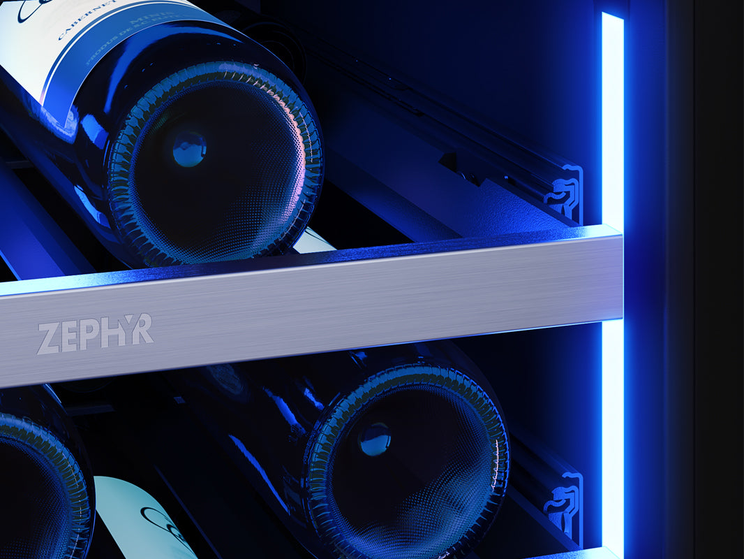 Zephyr Presrv Wine Cooler Stainless Steel Glass Rvs Door Single Zone