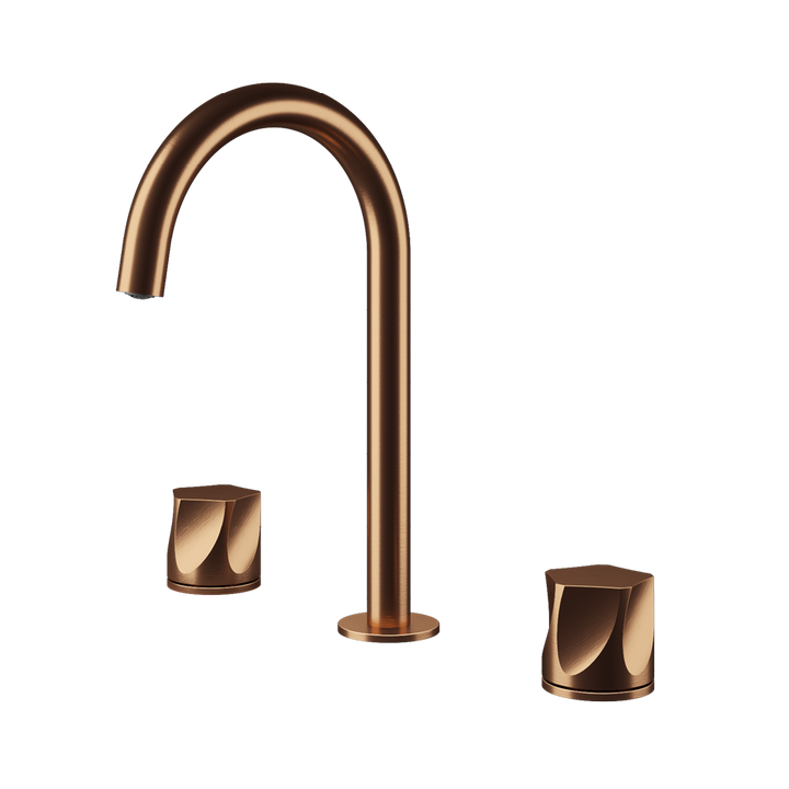 MGS Bagno Penta Widespread Stainless Steel Basin Faucet