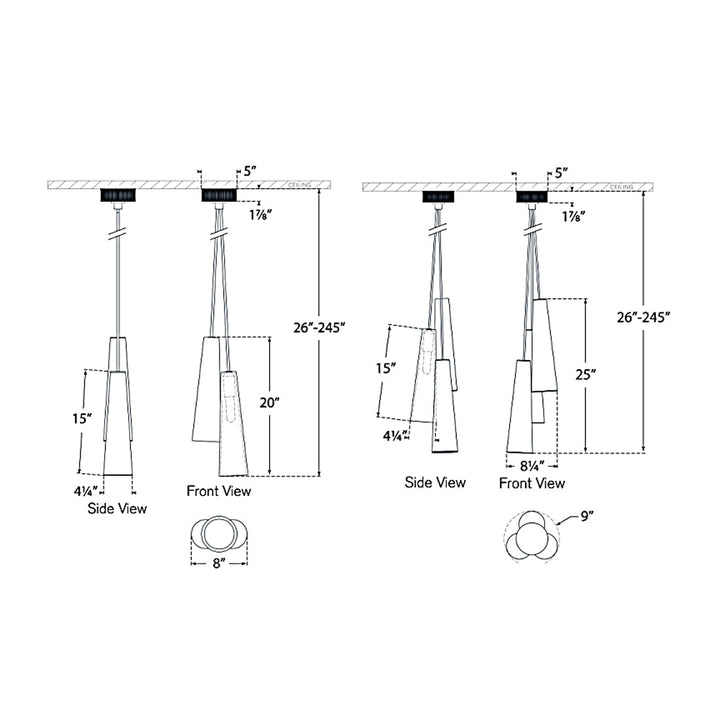 Visual Comfort Signature Osvaldo Multi Light Pendant