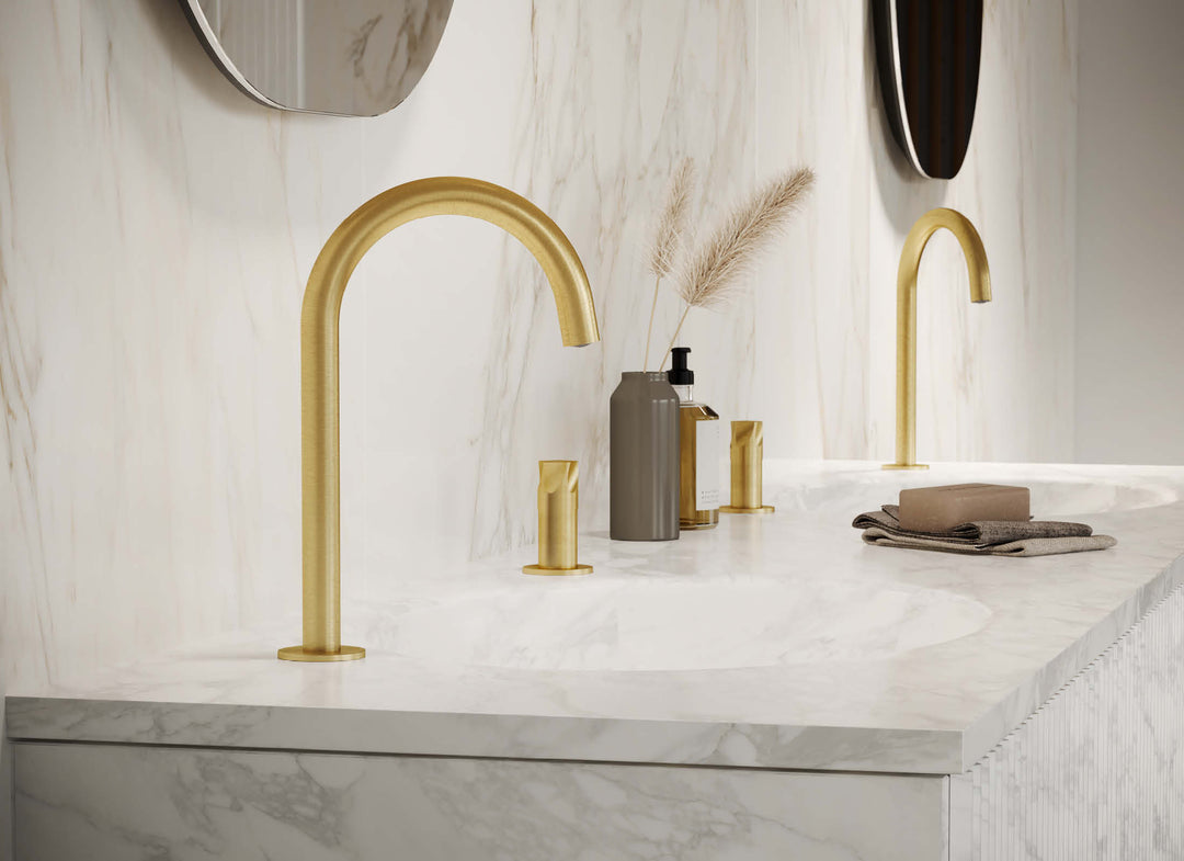 MGS Bagno Penta Two hole Stainless Steel Basin Faucet