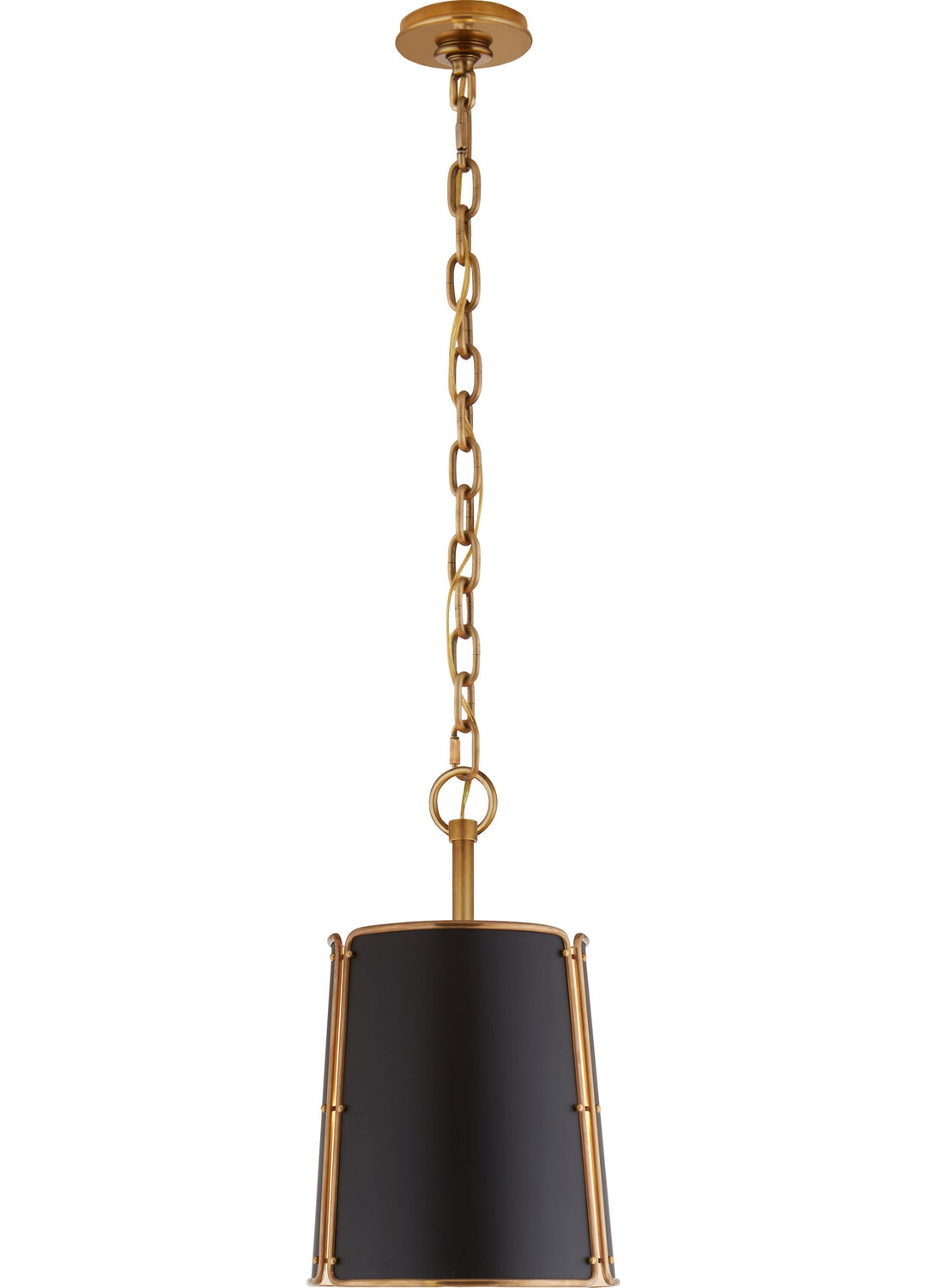 Visual Comfort Signature - S 5645HAB-BLK - One Light Pendant - Hastings - Hand-Rubbed Antique Brass