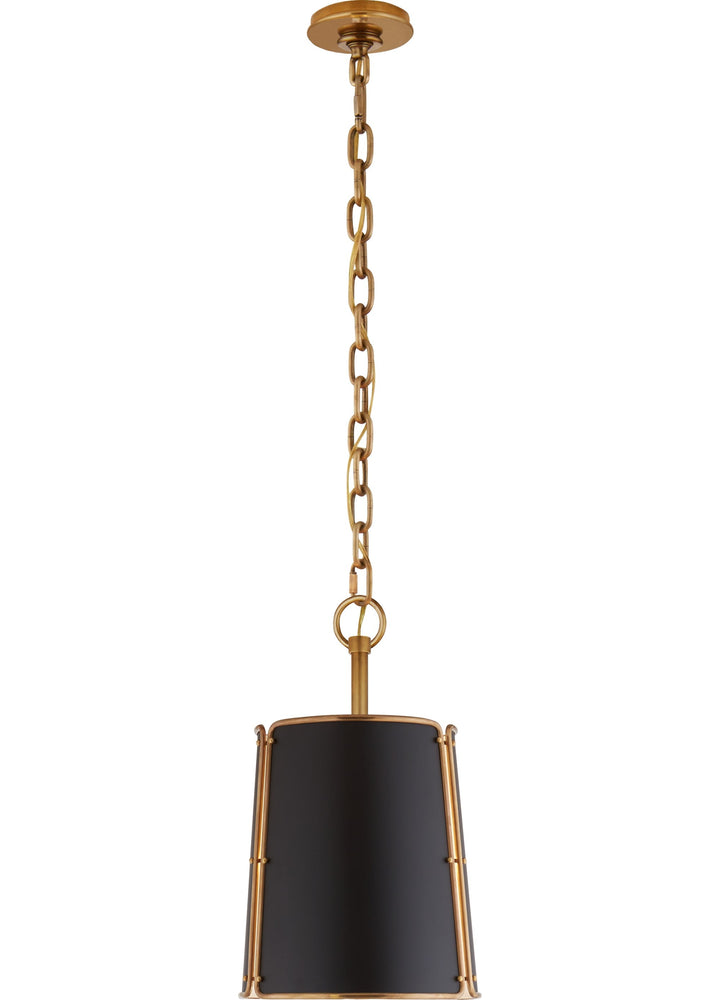 Visual Comfort Signature - S 5645HAB-BLK - One Light Pendant - Hastings - Hand-Rubbed Antique Brass
