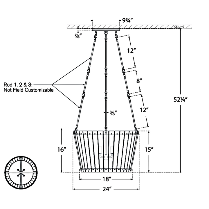 Visual Comfort Signature Cadence Chandelier