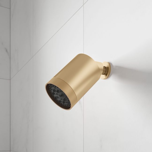 California Faucets WaterSconce Multi-Function Showerhead Knurled