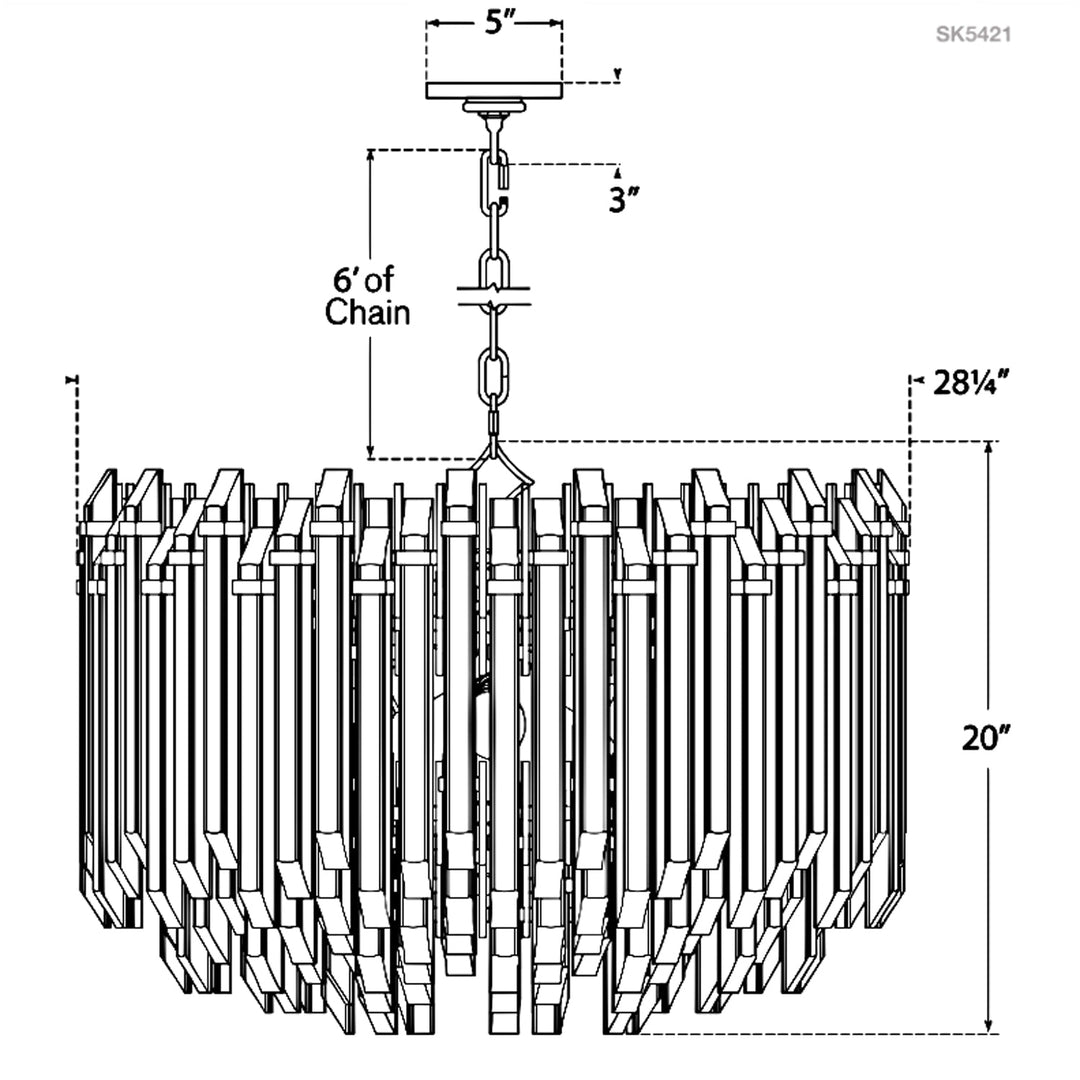 Visual Comfort Signature Adele Drum Chandelier