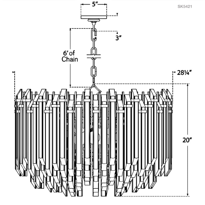 Visual Comfort Signature Adele Drum Chandelier