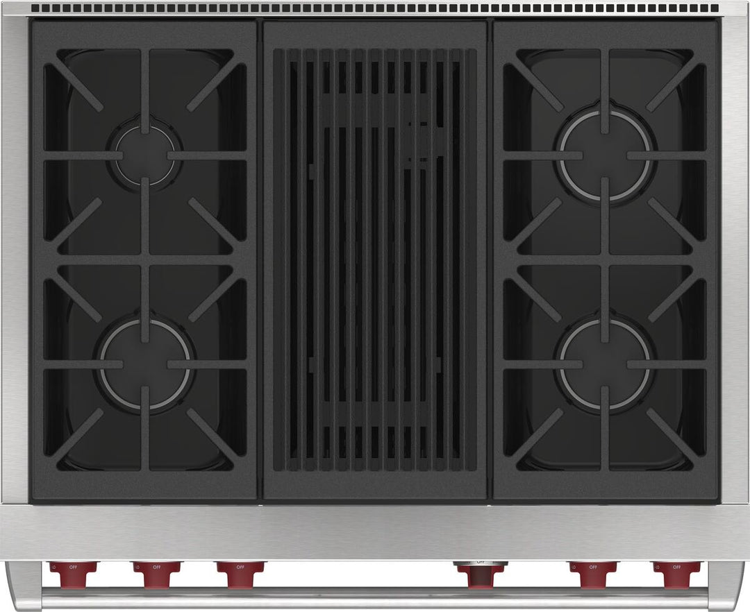 Wolf Dual Fuel Range Burners with Infrared Charbroiler