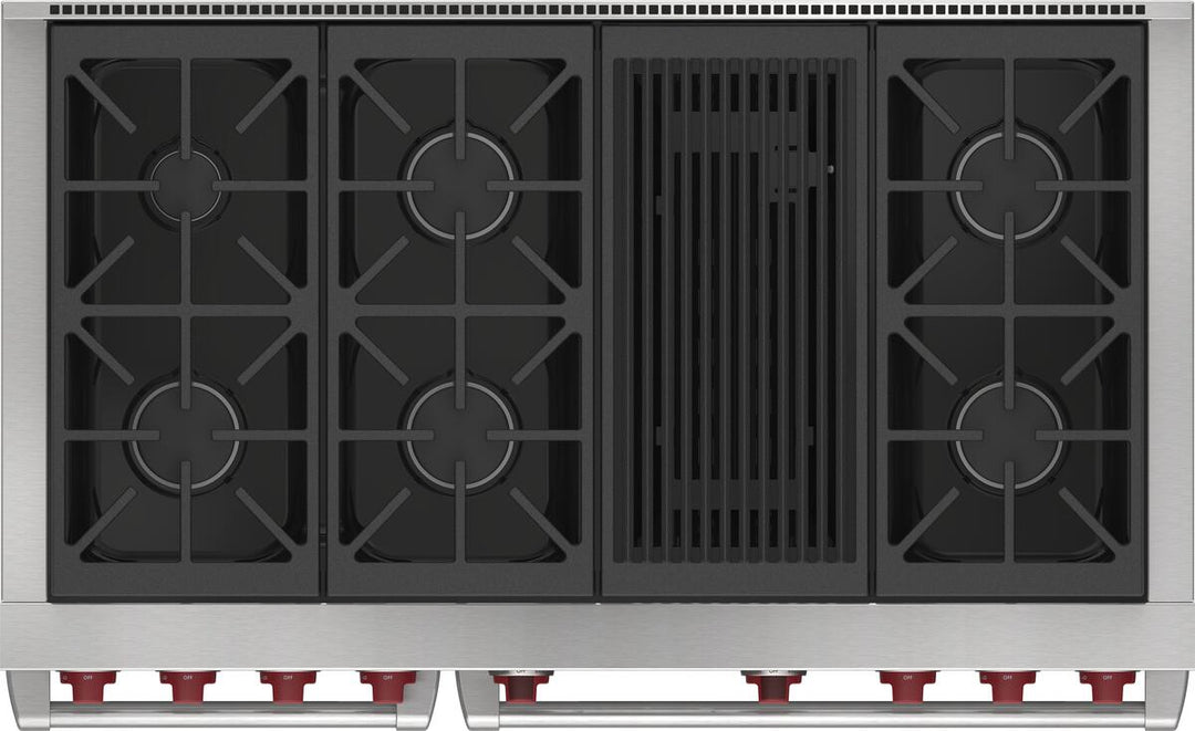 Wolf Dual Fuel Range Burners with Infrared Charbroiler