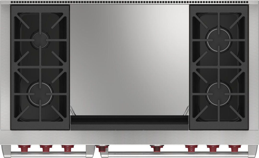 Wolf Dual Fuel Range Burners And Infrared Dual Griddle