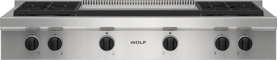 Wolf 48" Sealed Burner Rangetop 4 Burner Double Griddle