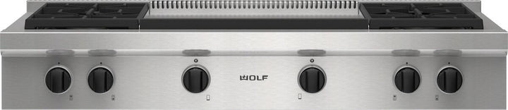 Wolf 48" Sealed Burner Rangetop 4 Burner Double Griddle