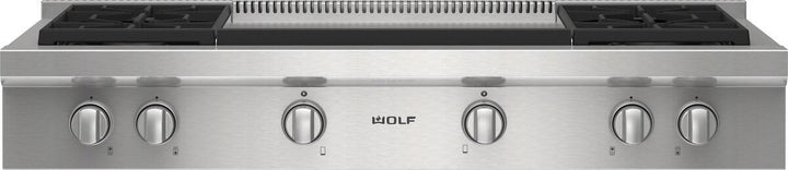 Wolf 48" Sealed Burner Rangetop 4 Burner Double Griddle