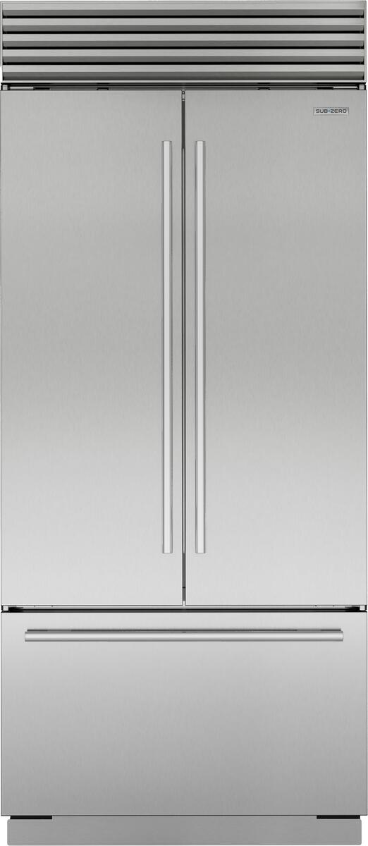 Sub-Zero Refrigerator, 36" Built-in French Door Stainless Steel