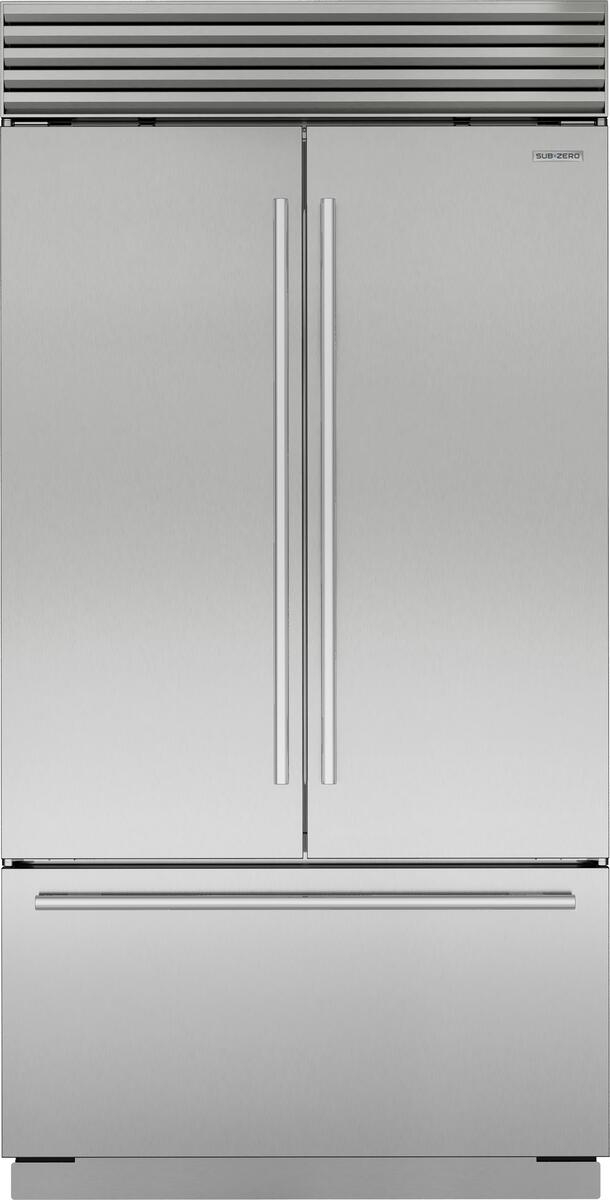 Sub-Zero Refrigerator, 42" Built-in Over-under French Door Stainless