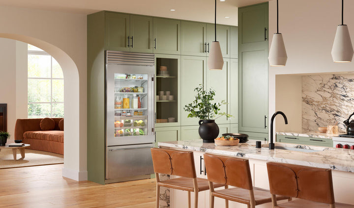 Sub-Zero Refrigerator, 36" Built-in Over-under Glass Door Stainless Steel