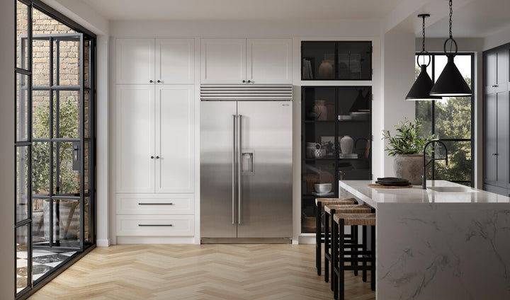 Sub-Zero 48" Built-in Refrigerator Side-by-side With External Ice &  Water Dispenser