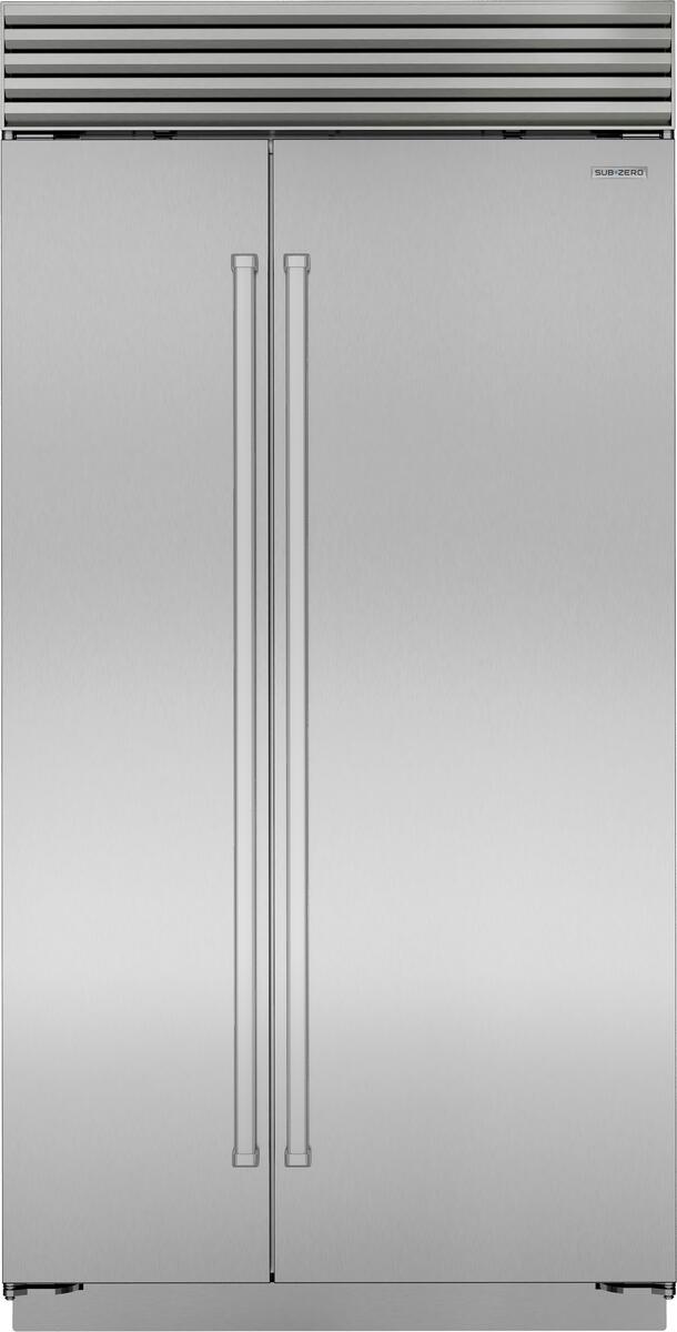 Sub-Zero Refrigerator, 42" Built-in Side-by-side Internal Ice Water Dispenser Stainless Steel