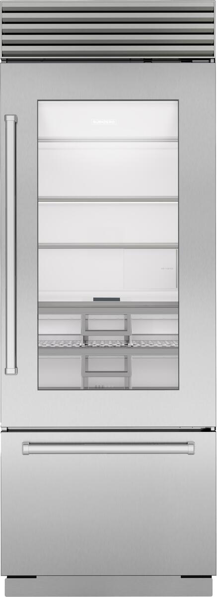 Sub-Zero Refrigerator, 30" Built-in Glass Door Stainless Steel