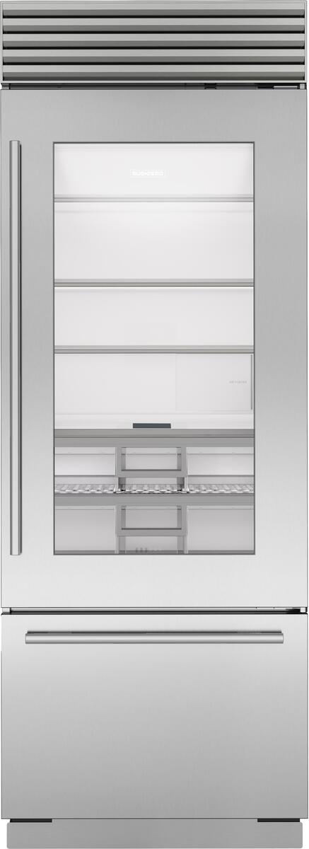 Sub-Zero Refrigerator, 30" Built-in Glass Door Stainless Steel