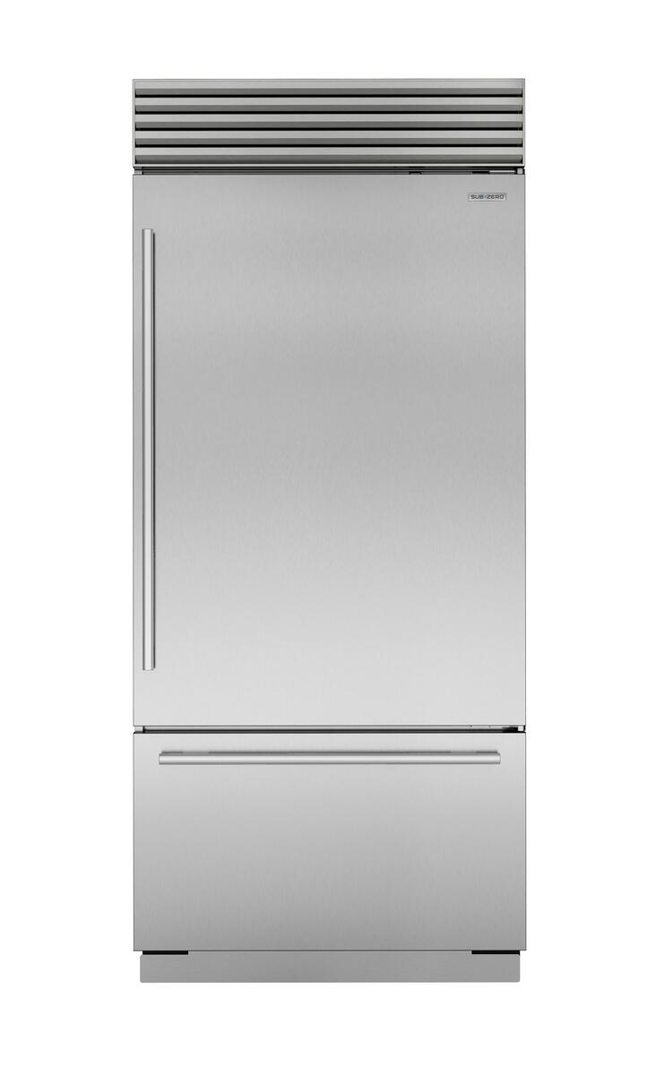 Sub-Zero Refrigerator, 36" Built-in Over-under Internal Dispenser Stainless Steel