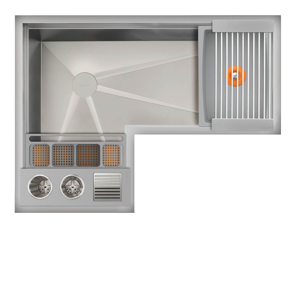 The Galley Ideal Corner WashStation™ 3X4C with Four Tool Wash Kit