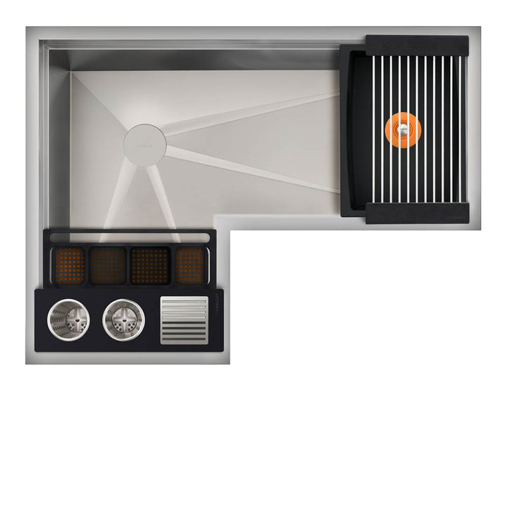 The Galley Ideal Corner WashStation™ 3X4C with Four Tool Wash Kit