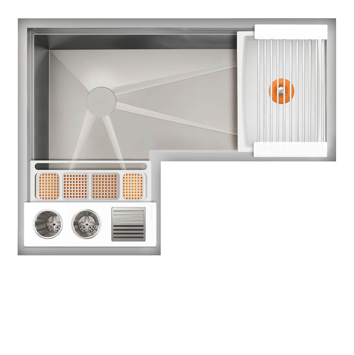 The Galley Ideal Corner WashStation™ 3X4C with Four Tool Wash Kit