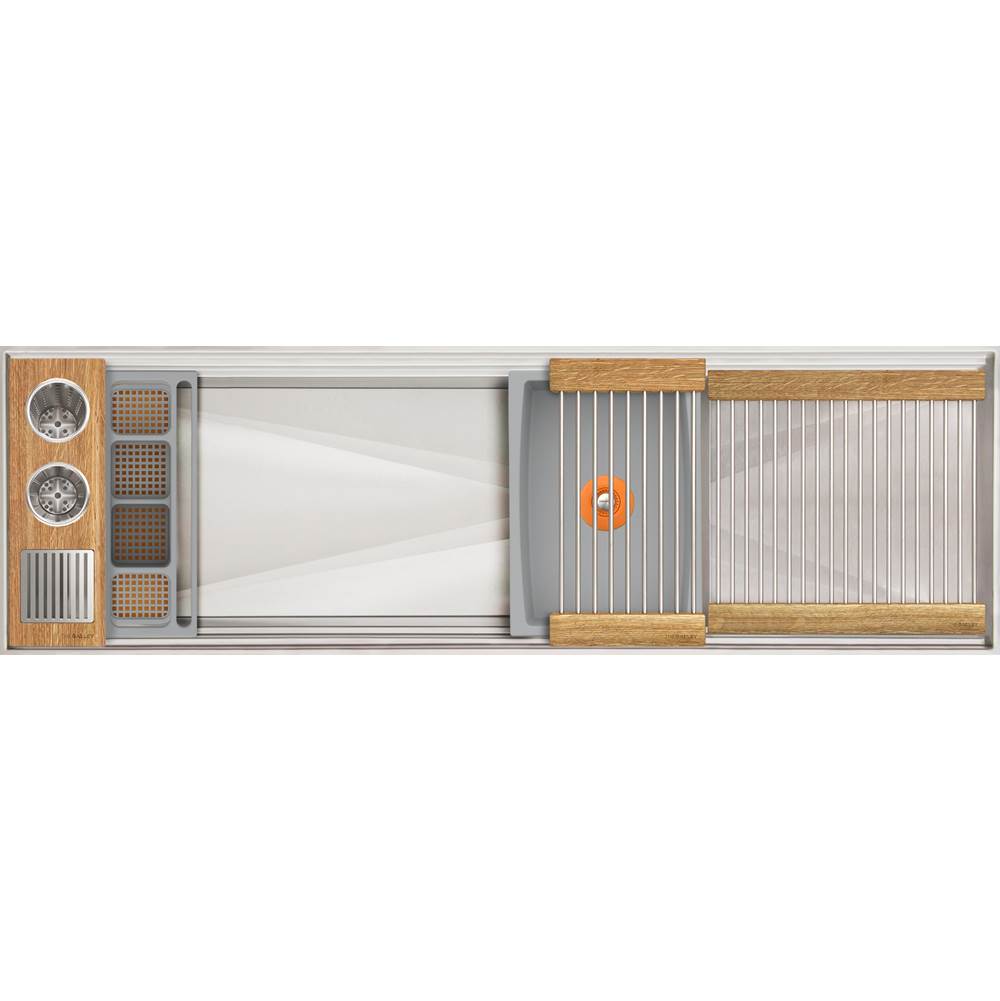 The Galley Ideal WashStation-2 4S + 12" DryDock Drain Side Four Tool Wash Kit One DryDock Tool