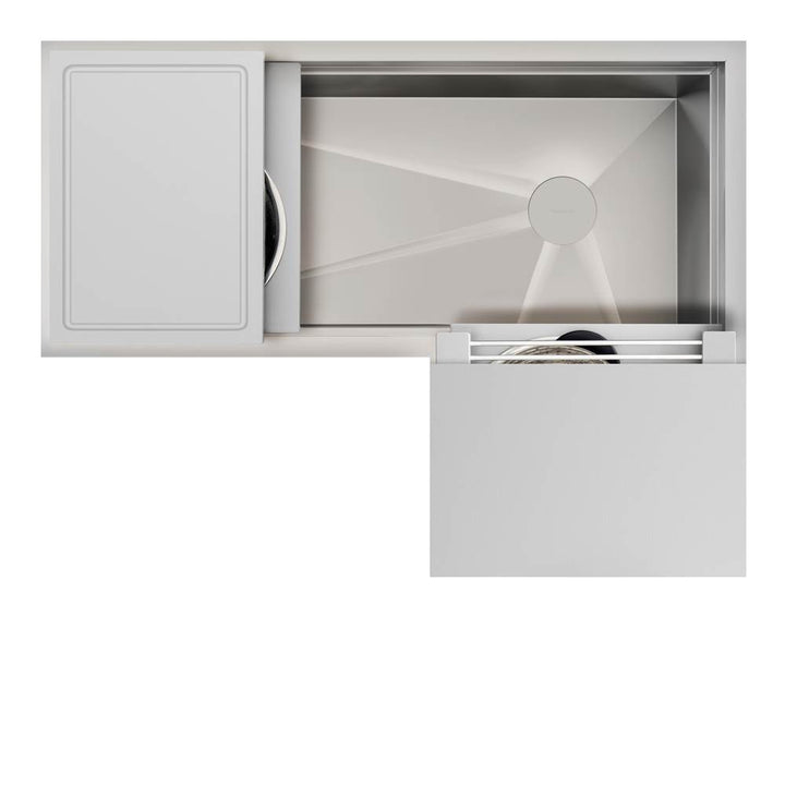 The Galley Ideal Corner Workstation with Five Tool Culinary Kit