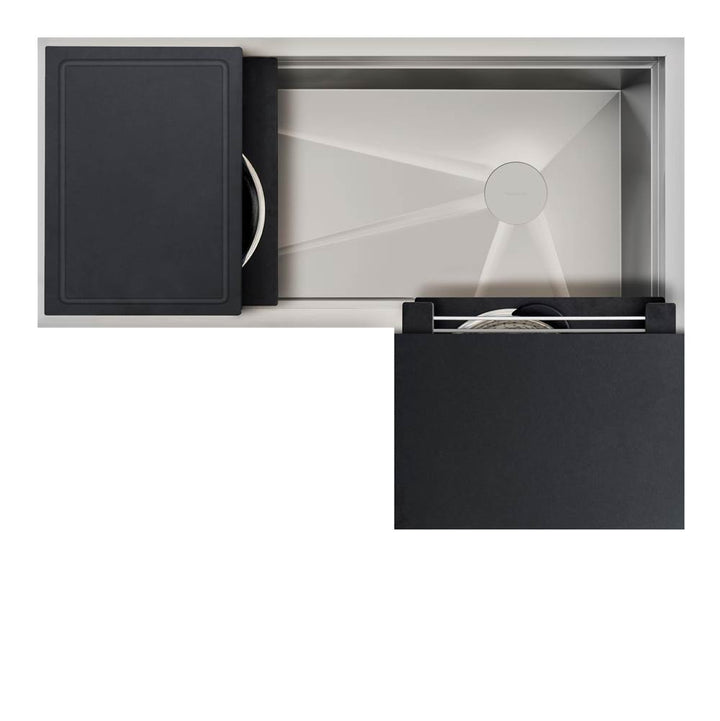 The Galley Ideal Corner Workstation with Five Tool Culinary Kit