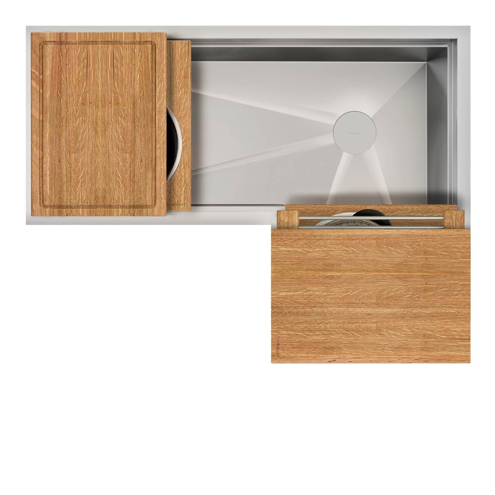 The Galley Ideal Corner Workstation with Five Tool Culinary Kit