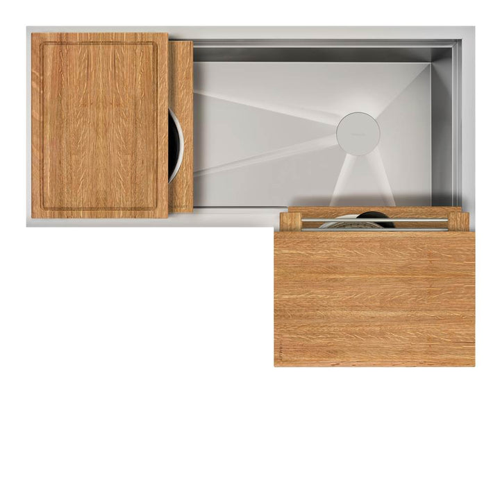 The Galley Ideal Corner Workstation with Five Tool Culinary Kit