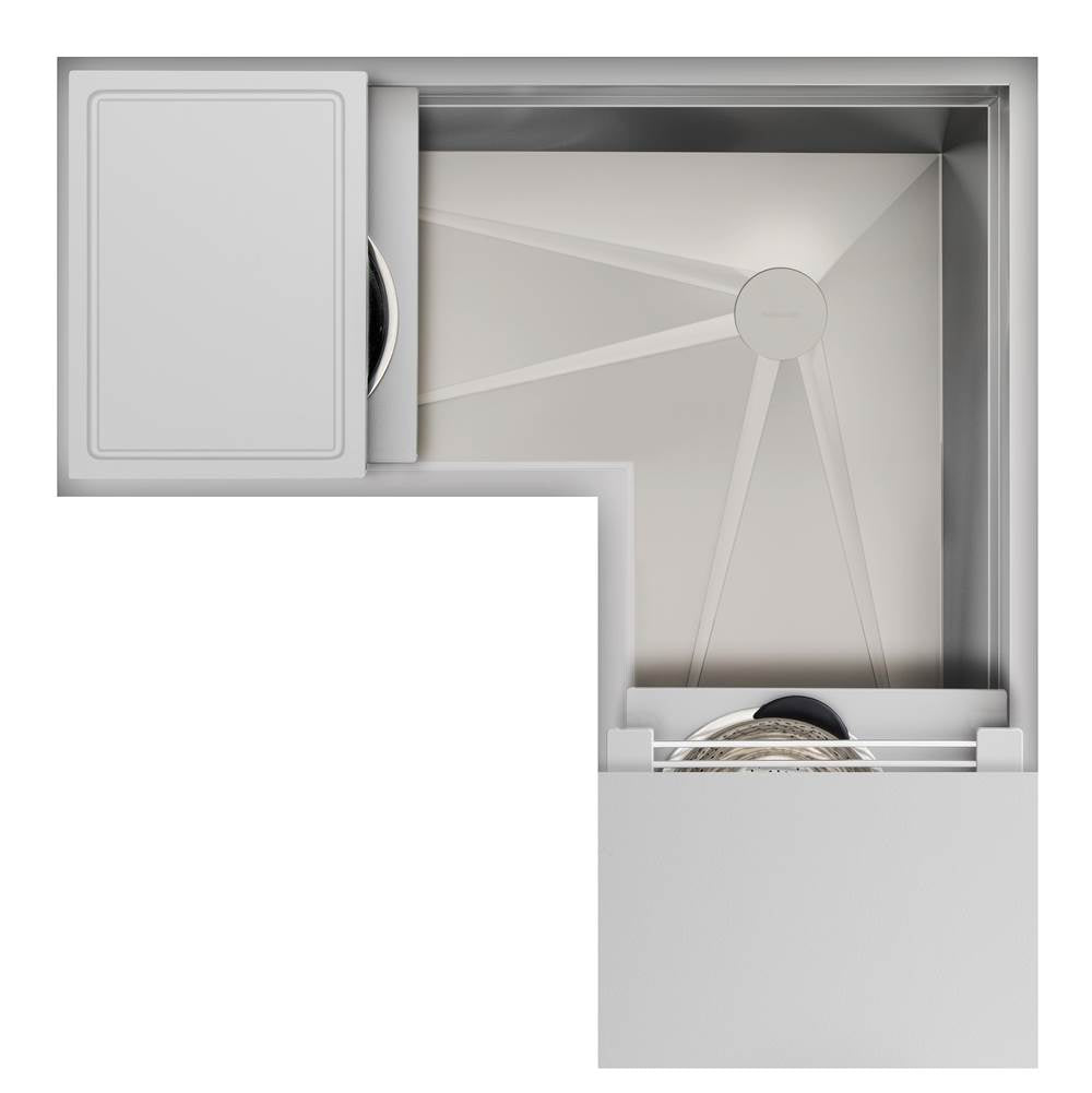 The Galley Ideal Corner Workstation with Five Tool Culinary Kit