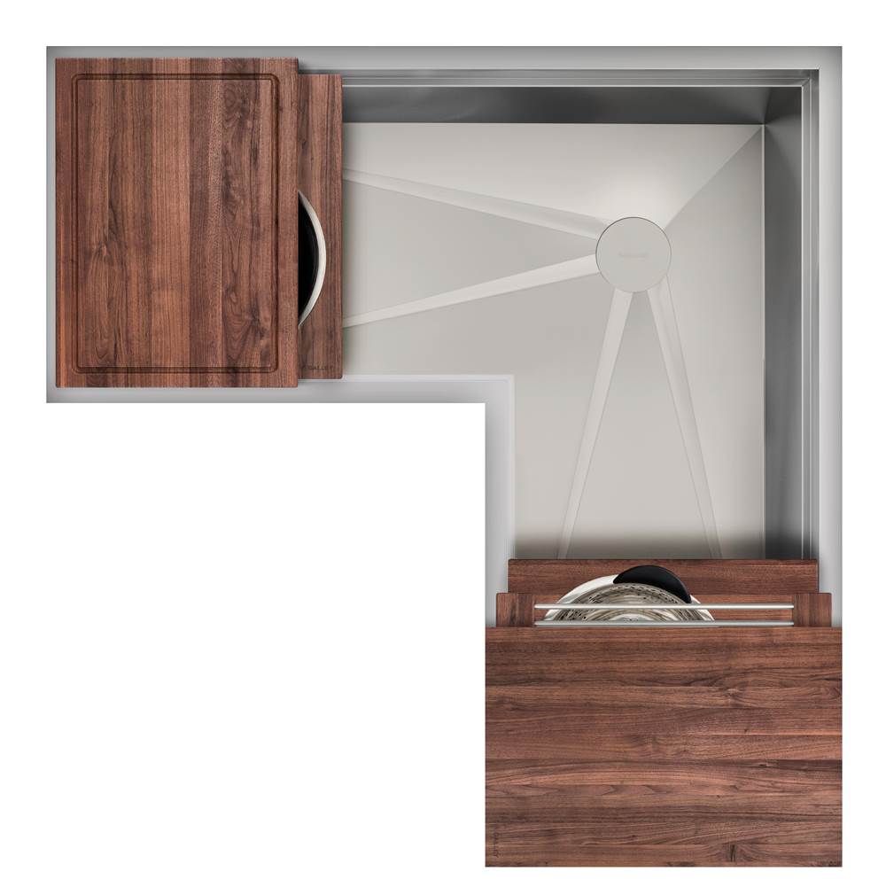 The Galley Ideal Corner Workstation with Five Tool Culinary Kit