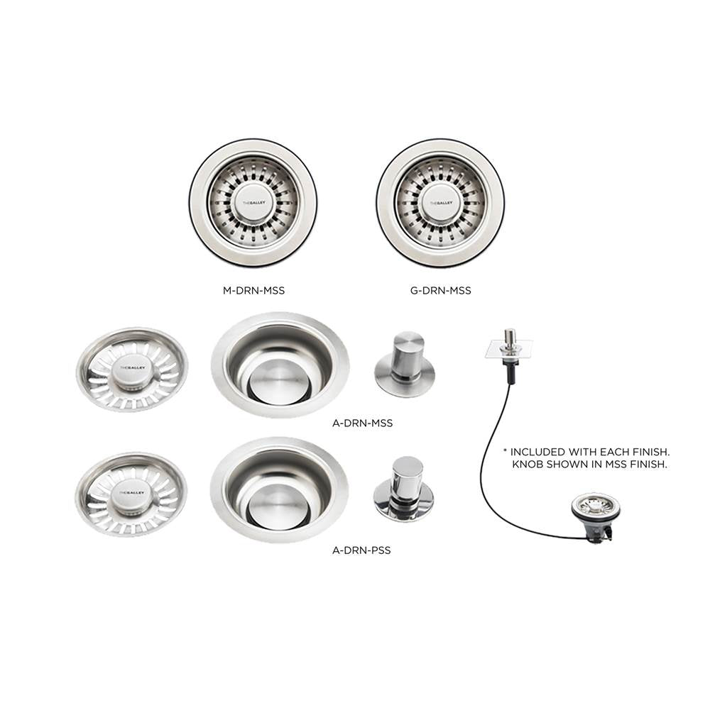 The Galley 3-in-1 Garbage Disposal Flange with Strainer Basket 3-1/2 ...