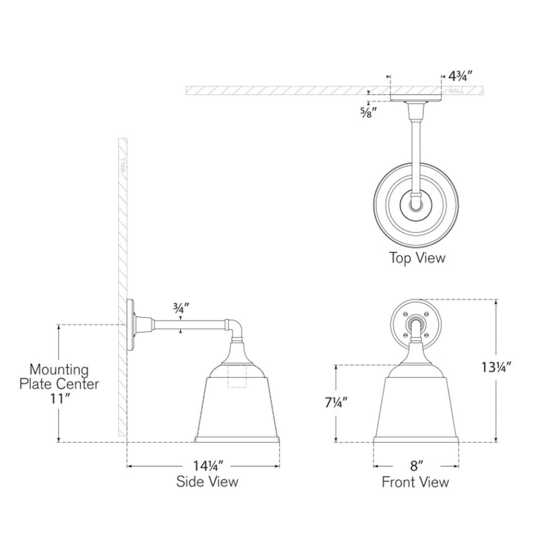 Visual Comfort Signature Academy Outdoor Mack Barn Sm Rockhouse Wall Light