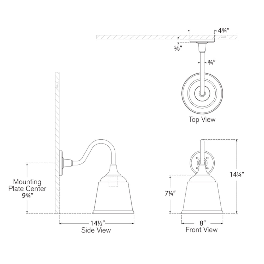 Visual Comfort Signature Academy Outdoor Flynn Barn Sm Rockhouse Wall Light