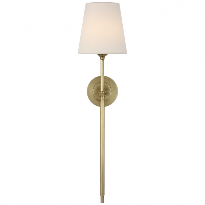 Visual Comfort Signature Bryant Cordless Tail Wall Sconce in Hand-Rubbed Antique Brass