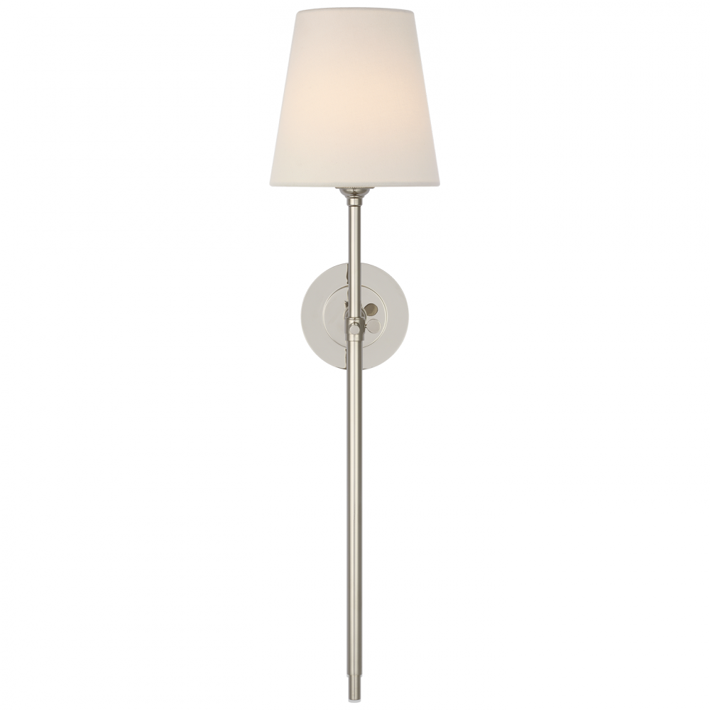 Visual Comfort Signature Bryant Cordless Tail Wall Sconce in Polished Nickel