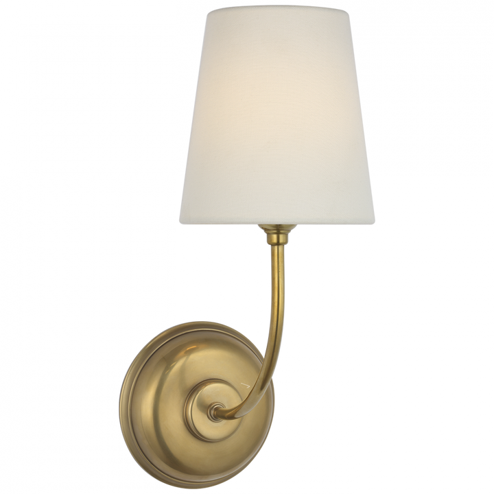 Visual Comfort Signature Vendome Cordless Wall Sconce in Hand-Rubbed Antique Brass