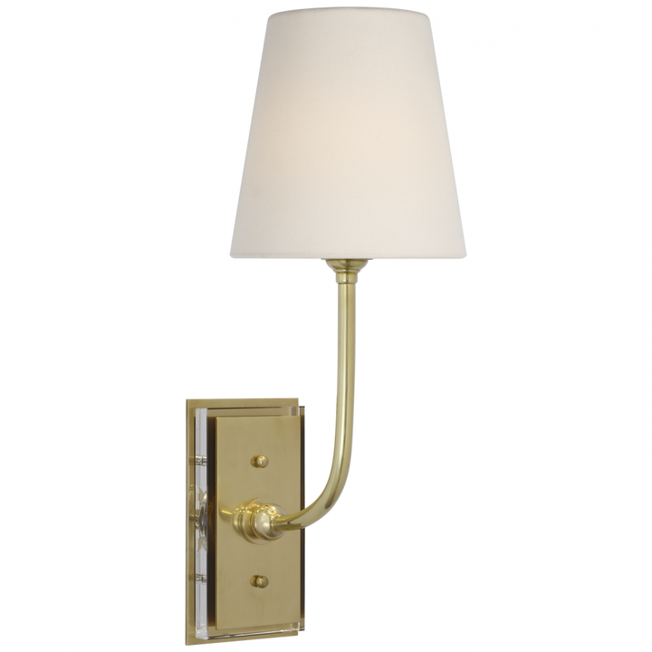 Visual Comfort Signature Hulton Cordless Wall Sconce in Hand-Rubbed Antique Brass