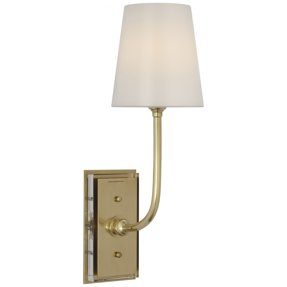 Visual Comfort Signature Hulton Cordless Wall Sconce in Hand-Rubbed Antique Brass (view 2)