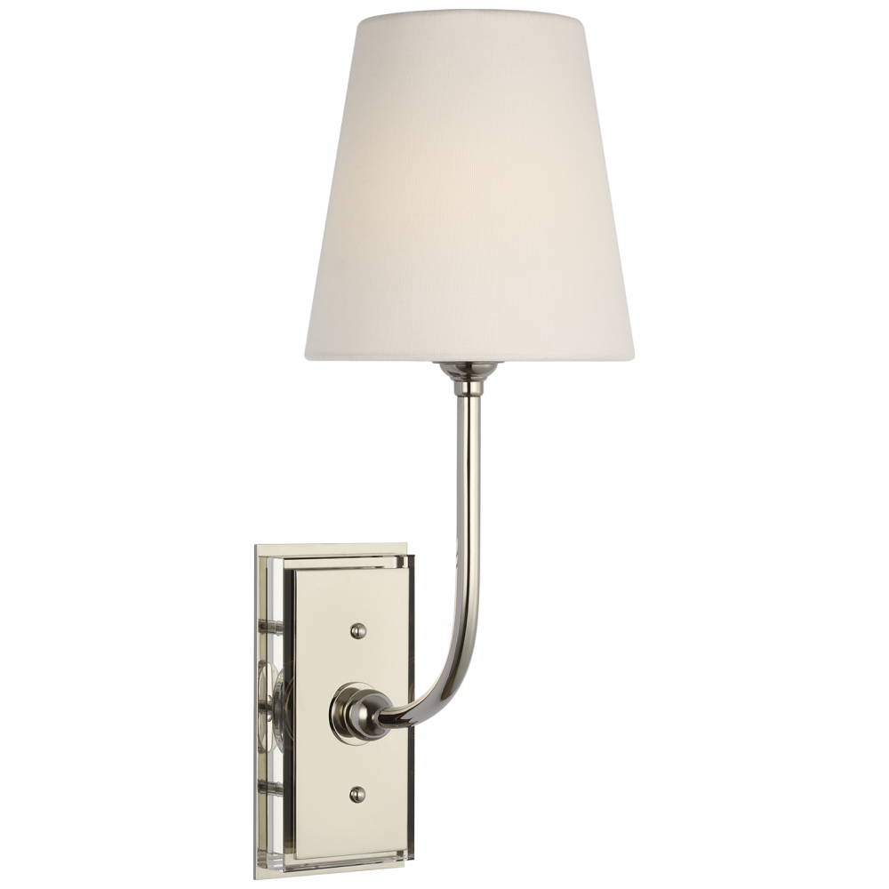 Visual Comfort Signature Hulton Cordless Wall Sconce in Polished Nickel
