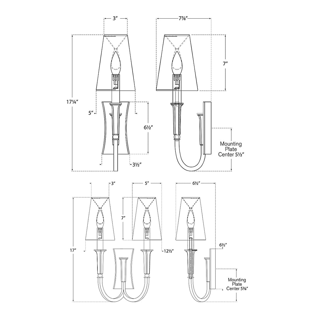 Visual Comfort Signature Delphia Wall Sconce