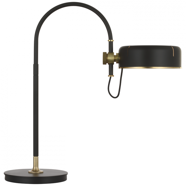 Visual Comfort Signature Oso Table Lamp in Modern Iron and Hand-Rubbed Antique Brass