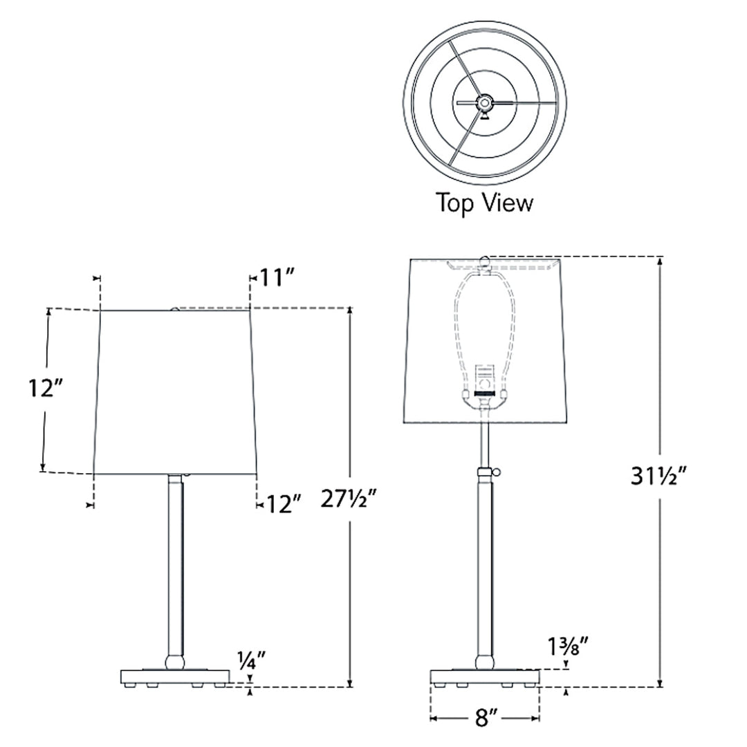 Visual Comfort Signature Bryant Wrapped Adjustable Table Lamp