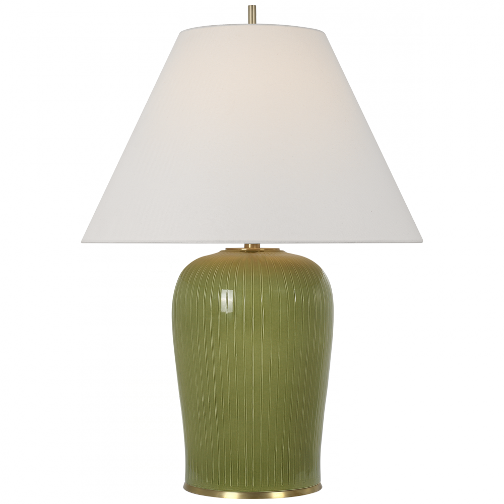 Visual Comfort Signature Opera Large Table Lamp in Light Olive